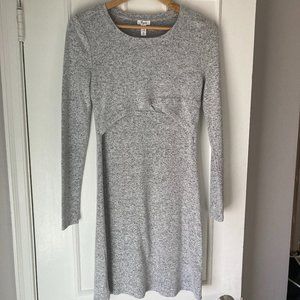 Grey sweater nursing dress